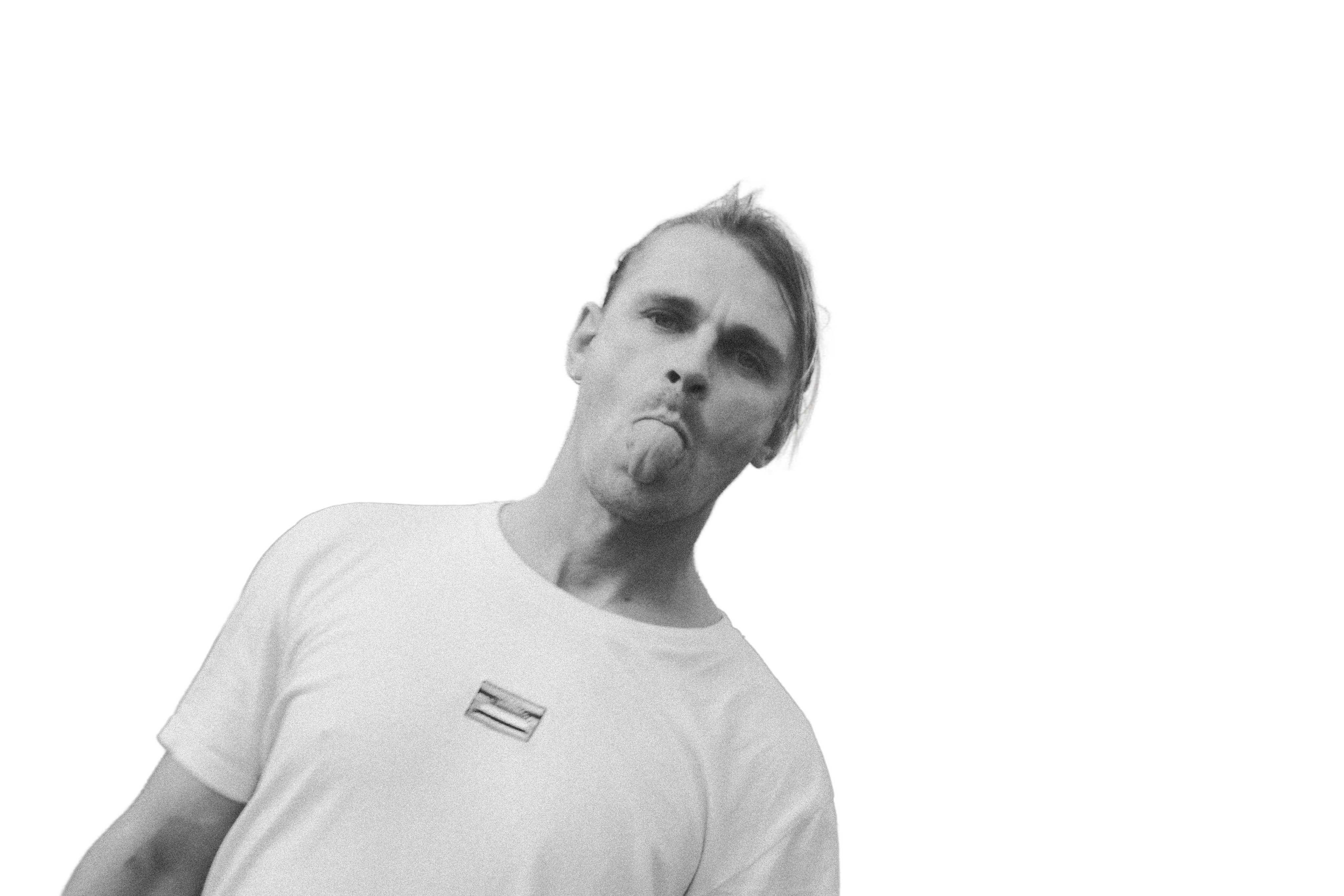Team member making a funny face.